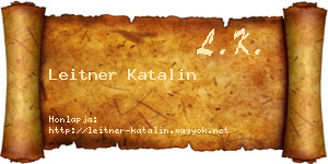 Leitner Katalin névjegykártya